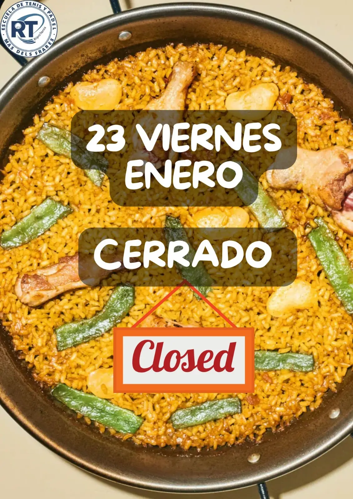 Horario de cierre paellas 2026